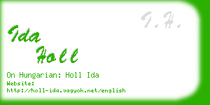 ida holl business card